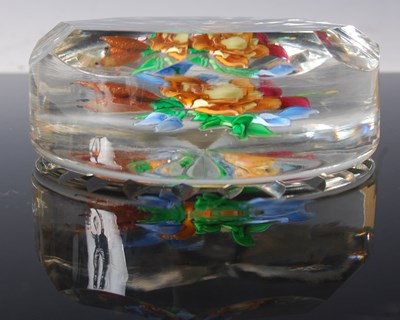 Lot 701 - A Scottish circular faceted paperweight,...