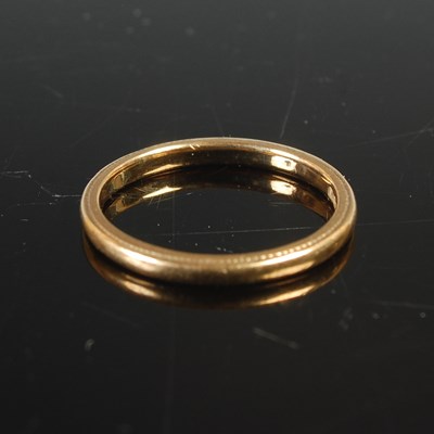 Lot 609 - A 9ct gold wedding ring, size N, 1.8 grams.
