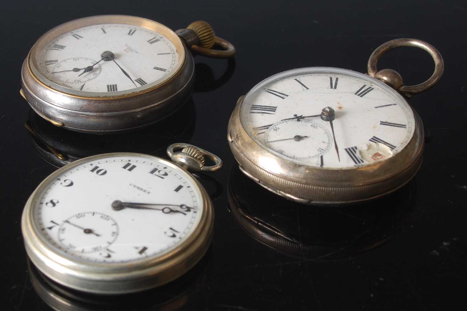 Lot 680 - A vintage gun metal cased open-faced...
