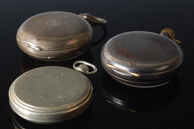 Lot 680 - A vintage gun metal cased open-faced...