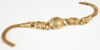 Lot 615 - A yellow metal high carat gold bracelet,...