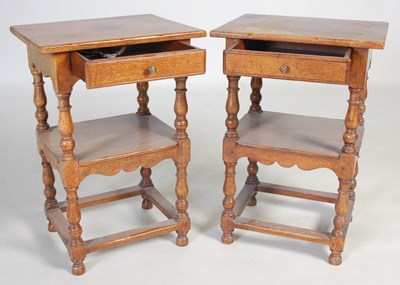 Lot 89 - A pair of oak rectangular shaped occasional...