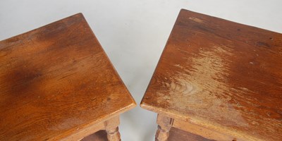 Lot 89 - A pair of oak rectangular shaped occasional...