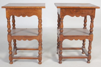 Lot 89 - A pair of oak rectangular shaped occasional...