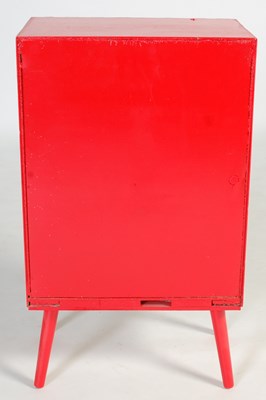 Lot 91 - A 20th century red and white painted side...