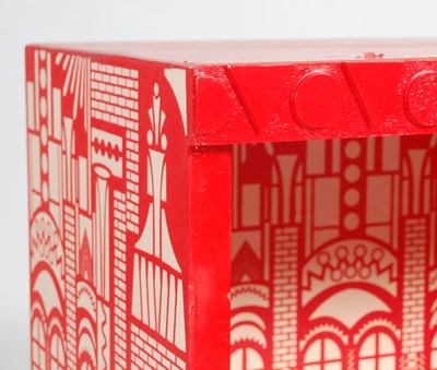 Lot 91 - A 20th century red and white painted side...