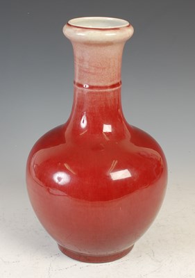 Lot 814A - A Chinese porcelain Sang-de-boeuf glazed vase,...