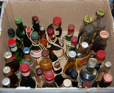 Lot 240 - A box of various liqueurs and other miniatures