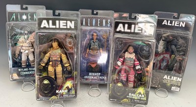 Lot 666 - A collection of boxed Alien figures and two...