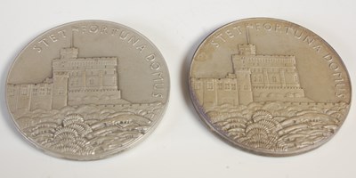 Lot 322 - Two cased 1910-1935 commemorative medallions...