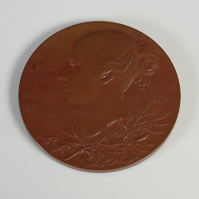 Lot 323 - A bronze Queen Victoria Diamond Jubilee medal,...