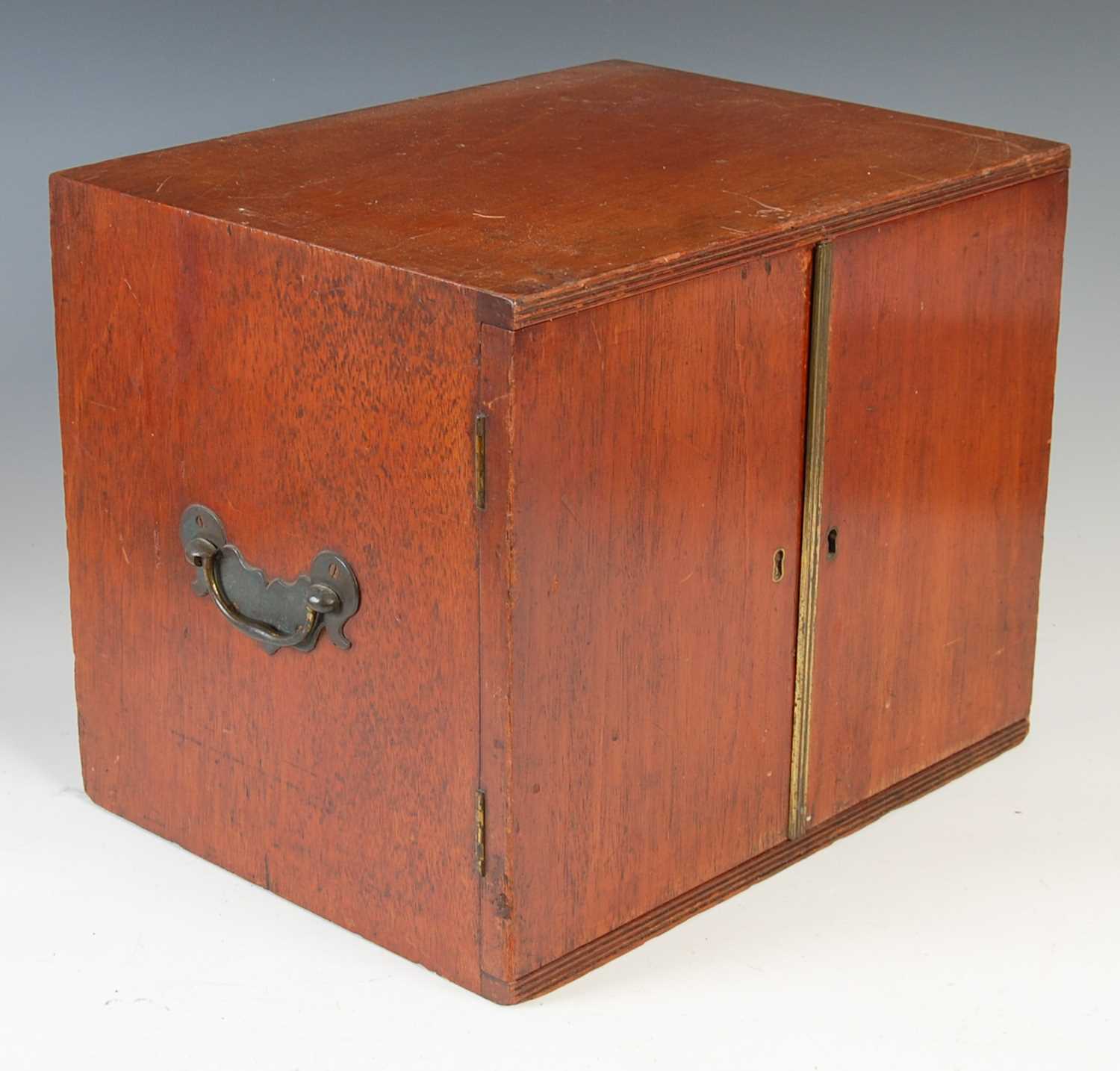 Lot 141 - A 19th century mahogany coin collectors...