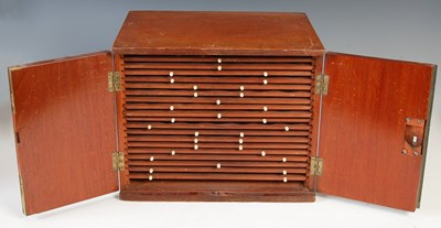 Lot 141 - A 19th century mahogany coin collectors...