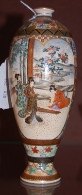 Lot 4 - A Japanese Satsuma pottery vase, late 19th/...