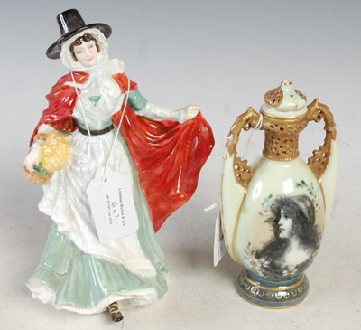 Lot 6 - Turn, Vienna, a porcelain twin handled urn and...