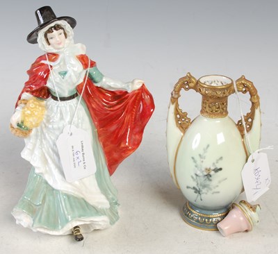Lot 6 - Turn, Vienna, a porcelain twin handled urn and...