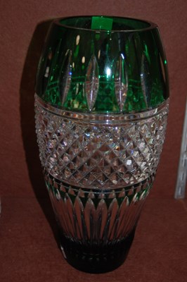 Lot 22 - A Waterford clear and green glass overlaid...