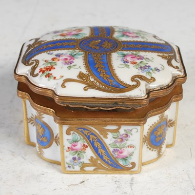Lot 38 - A late 19th century Sevres porcelain gilt...
