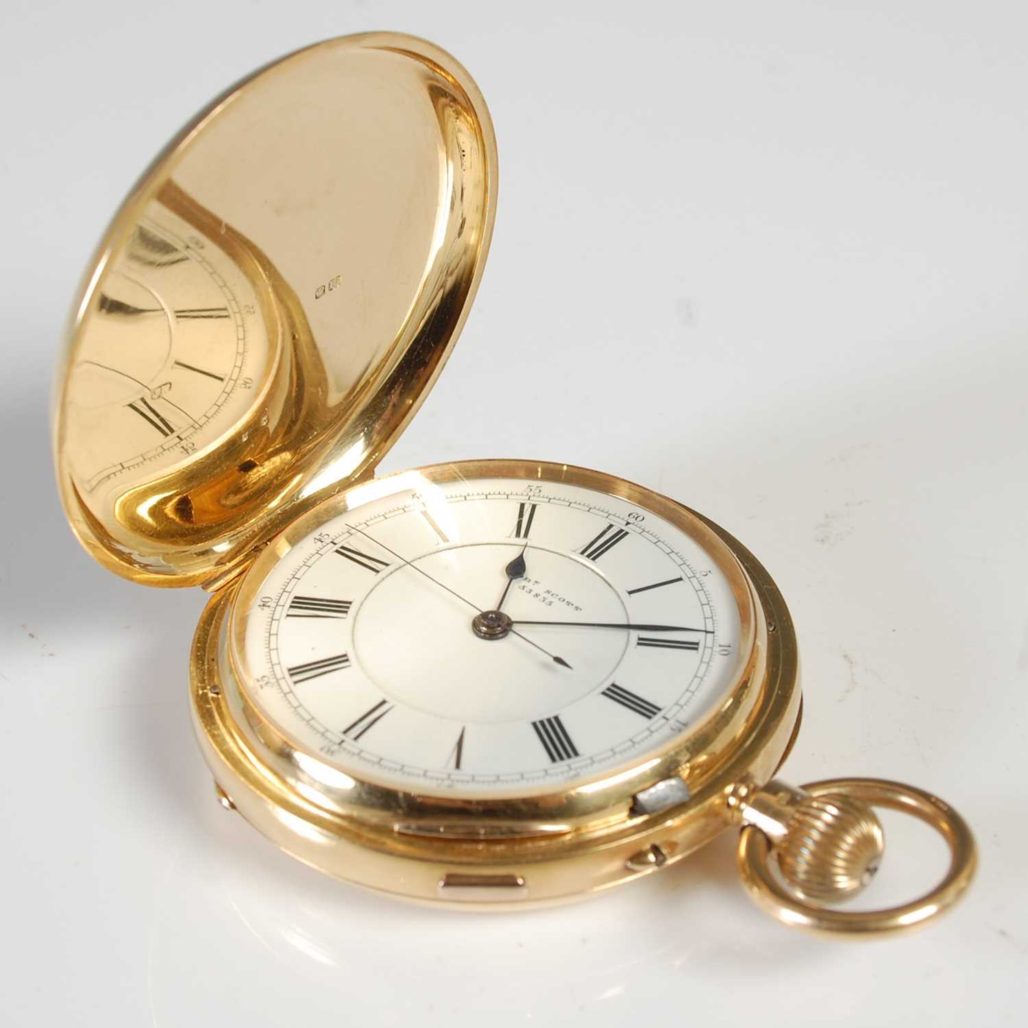 Lot 47 - An 18ct gold hunter-cased pocketwatch, Robert...