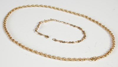 Lot 72 - A 9ct gold bracelet, 2 grams; together with an...