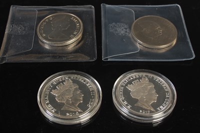 Lot 140 - Two Silver Proof £5 coins; one for the 100th...