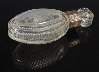 Lot 178 - A white metal mounted clear glass oval shaped...
