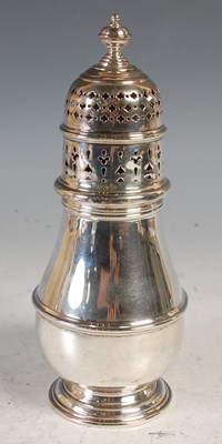 Lot 183 - An Edinburgh silver sugar castor of baluster...