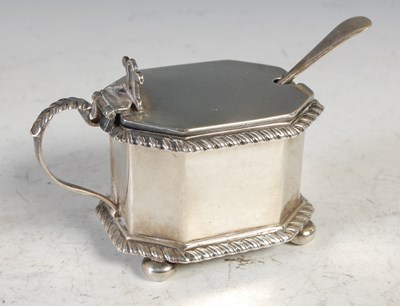 Lot 189 - A Birmingham silver octagonal shaped mustard...