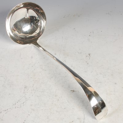 Lot 206 - An Edwardian silver soup ladle, Sheffield 1908,...