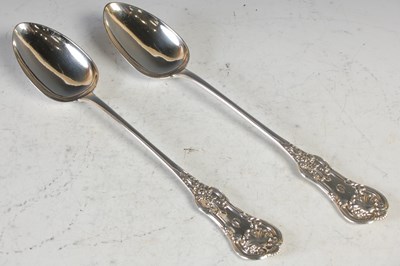 Lot 215 - A pair of William IV silver serving spoons,...