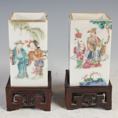Lot 236 - A pair of Chinese porcelain Famille Rose...