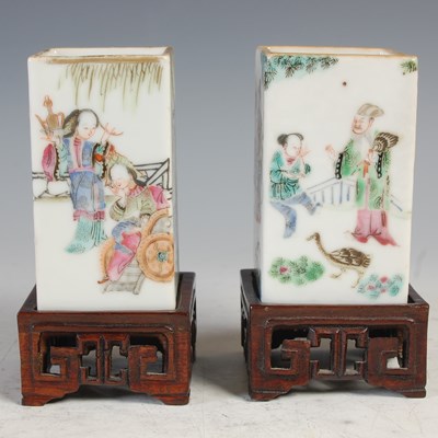 Lot 236 - A pair of Chinese porcelain Famille Rose...