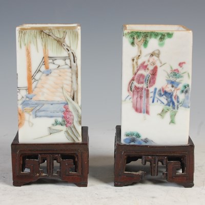 Lot 236 - A pair of Chinese porcelain Famille Rose...