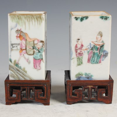 Lot 236 - A pair of Chinese porcelain Famille Rose...