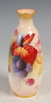 Lot 254 - A Royal Worcester vase, decorated by K. Blake,...