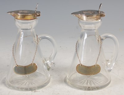 Lot 263 - A pair of Birmingham silver mounted clear...