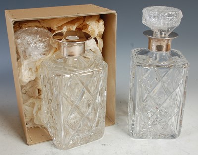 Lot 267 - A pair of Birmingham silver mounted cut glass...
