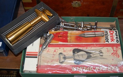 Lot 271 - A box of various corkscrews and bottle openers