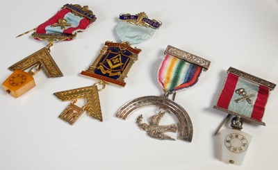 Lot 279 - Four assorted silver and silver gilt Masonic...