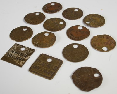 Lot 281 - Thirteen assorted Seafield Colliery tokens.