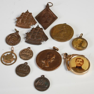 Lot 292 - A collection of twelve assorted medals, fobs...