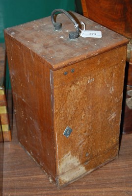 Lot 274 - A vintage wooden cased microscope, the makers...