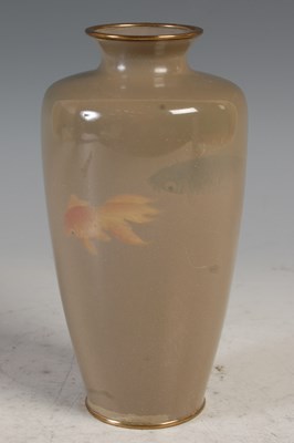 Lot 310 - A Japanese cloisonne enamel vase, decorated...