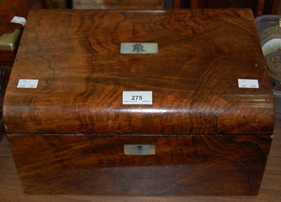 Lot 275 - A 19th century walnut and mother of pearl...