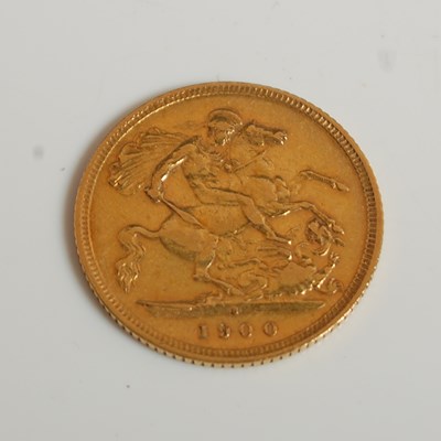 Lot 344 - A Victorian gold half-sovereign, dated 1900.