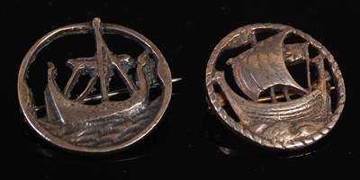 Lot 370 - A Birmingham silver circular Arts & Crafts...