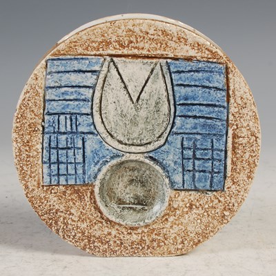Lot 377 - A Troika Wheel vase, 12cm high.