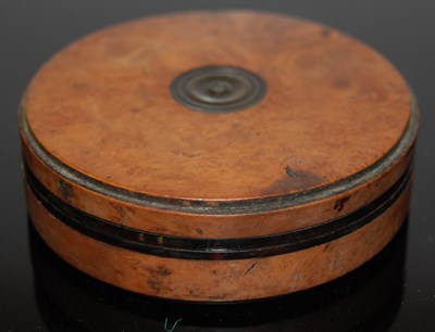 Lot 240A - An antique circular shaped tortoiseshell box...