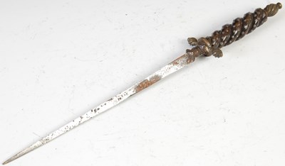 Lot 145 - An Italian gunners stiletto dagger, probably...