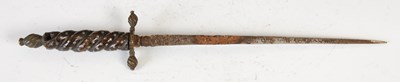 Lot 145 - An Italian gunners stiletto dagger, probably...